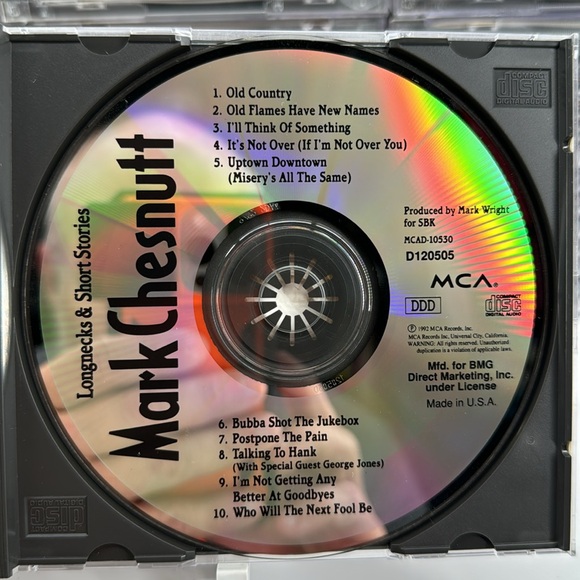 Mark Chesnutt - Longnecks & Short Stories on CD. 1992 - Picture 4 of 5